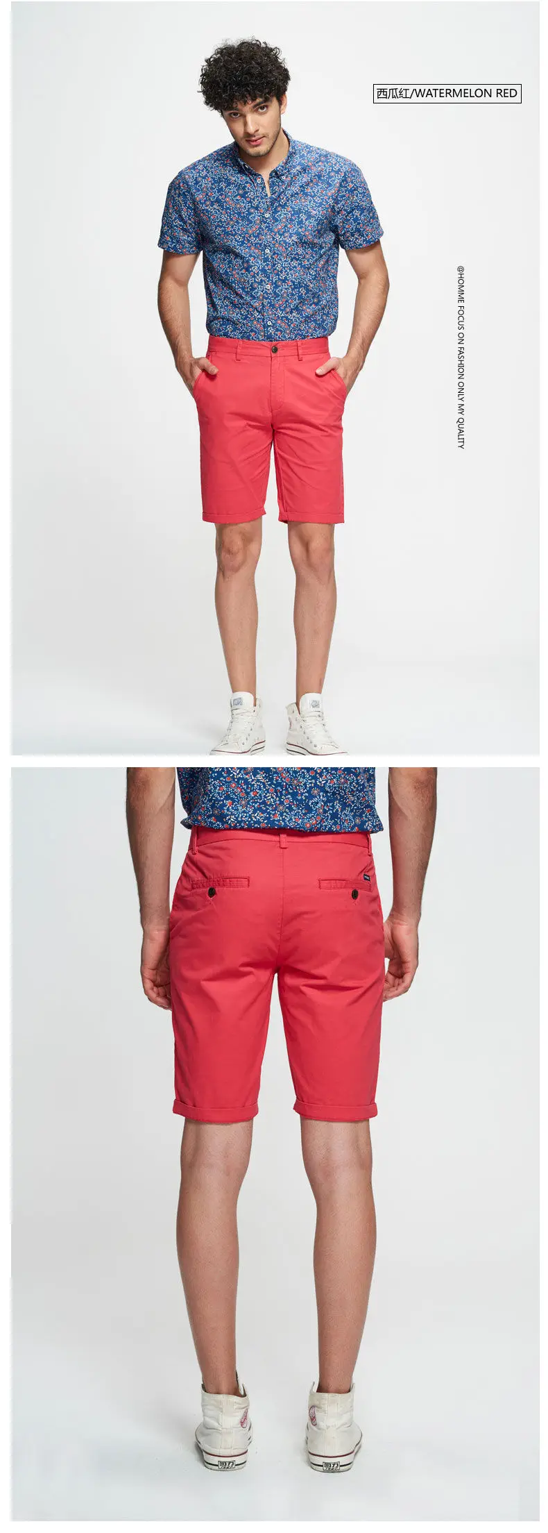 7Colors Cotton Shorts Men Summer Formal Business Shorts Male Quality Washed Cargo Short Pants Fitted Size Brand Travel Clothing 09