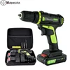 Inexpensive 21V Electric Screwdriver Househeld Cordless Mini Drill Multi-Function Rechargeable Drill Power Tools 2 Batteries+1Bag+13 Gifts 32878845215