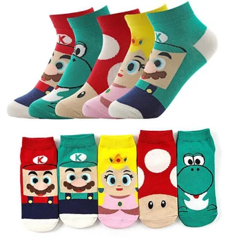 

Cartoon Super Mario Winter Cotton Socks Mario Luigi Yoshi Princess Peach Mushroom Funny Cute Socks Christmas Gift
