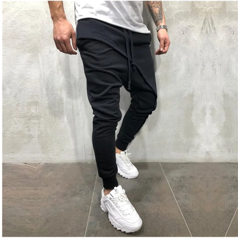 Sonny мужские хип-хоп Jogger брюки многослойные спортивные брюки мужские весенние повседневные брюки на шнурке