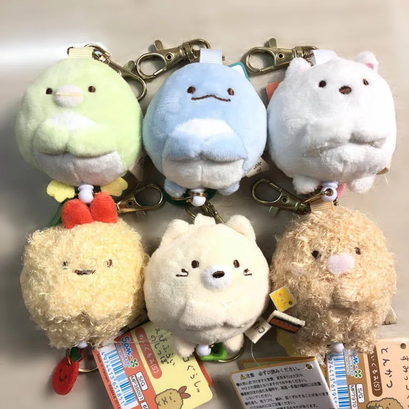 Каваи японского аниме Sumikko Gurashi San-x ручной биологический плюшевая игрушка мультфильм животных кукла кулон брелок подарок для детей