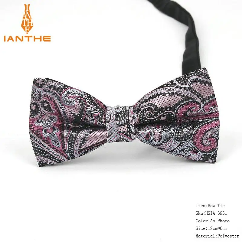 Галстук-бабочка для мужчин, формальный галстук в горошек для мальчиков, мужской модный деловой Свадебный галстук-бабочка, мужская рубашка Krawatte Legame Paisley Butterfly - Цвет: IA3931