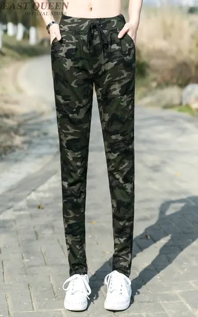 Track pants women military camouflage 