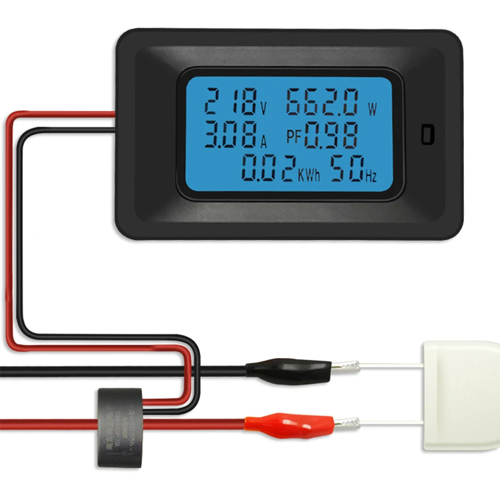

100A Digital Voltmeter Ammeter Voltage Current Meter 5KW Power Factor Energy Energy Frequency Meters Amps Watt Meter Tester