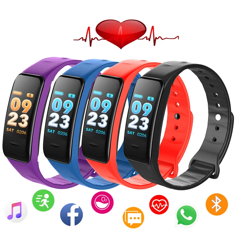 

2018 Sport Smart Bracelet Watch Blood Pressure Heart Rate Sleep Monitor Blood Oxygen Pedometer Waterproof Clock for IOS Android