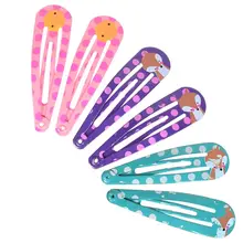 6 шт./партия с цветочным принтом Заколки для волос заколки для девочек милые заколки разноцветные повязки для детей заколки аксессуары для волос