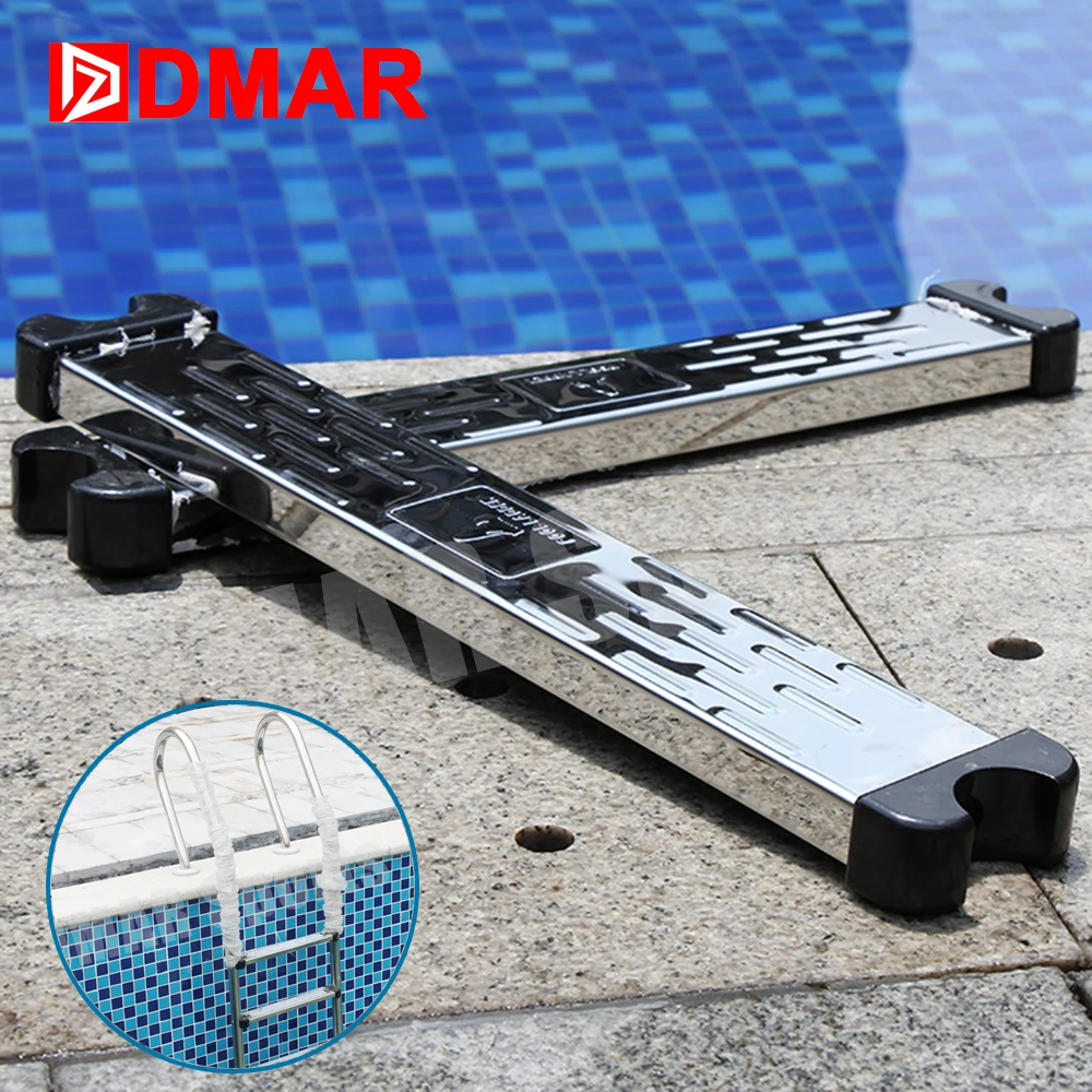 

DMAR Swimming Pool Replacement Ladder Rung Step Escalator 304 Stainless Steel Free Screws Equipment Accessories 2017 New