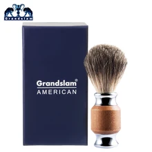 Grandslam,, черная щетка для бритья из барсука, лучшая посадка, безопасная бритва, щетка для бритья, деревянная ручка, щетка для бритья с кремом для бритья