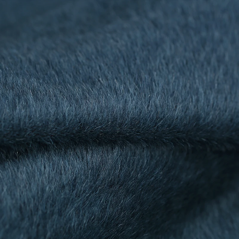 Limited the tail одноцветная синяя шерстяная односторонняя ткань albaca для пальто