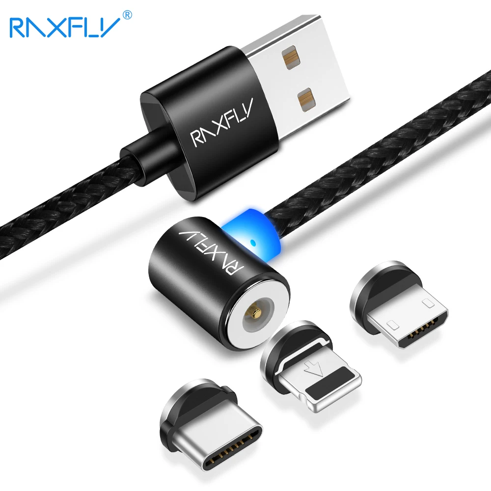 Магнитный usb-кабель RAXFLY для быстрой зарядки Samsung S8 кабель iPhone 11 XR кабели Micro USB Type-C