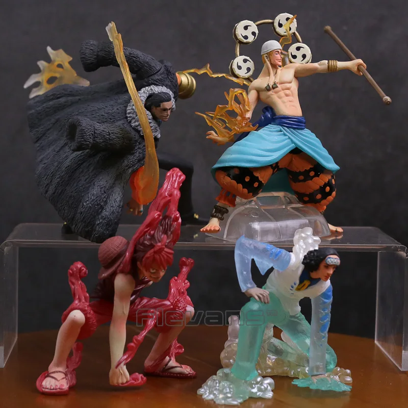 Аниме one piece Luffy Kuzan Sir Crocodile Enel Nirvana Ver. ПВХ Фигурки Коллекционная модель игрушки 4 шт./компл