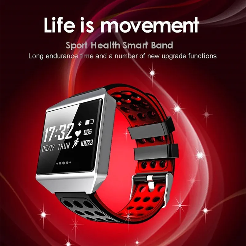 JQAIQ 2019 Ip67 Smart Bracelet Touch Screen Smart Band Heart Rate Blood Pressure Smart Wristband Sports Waterproof Smart Band