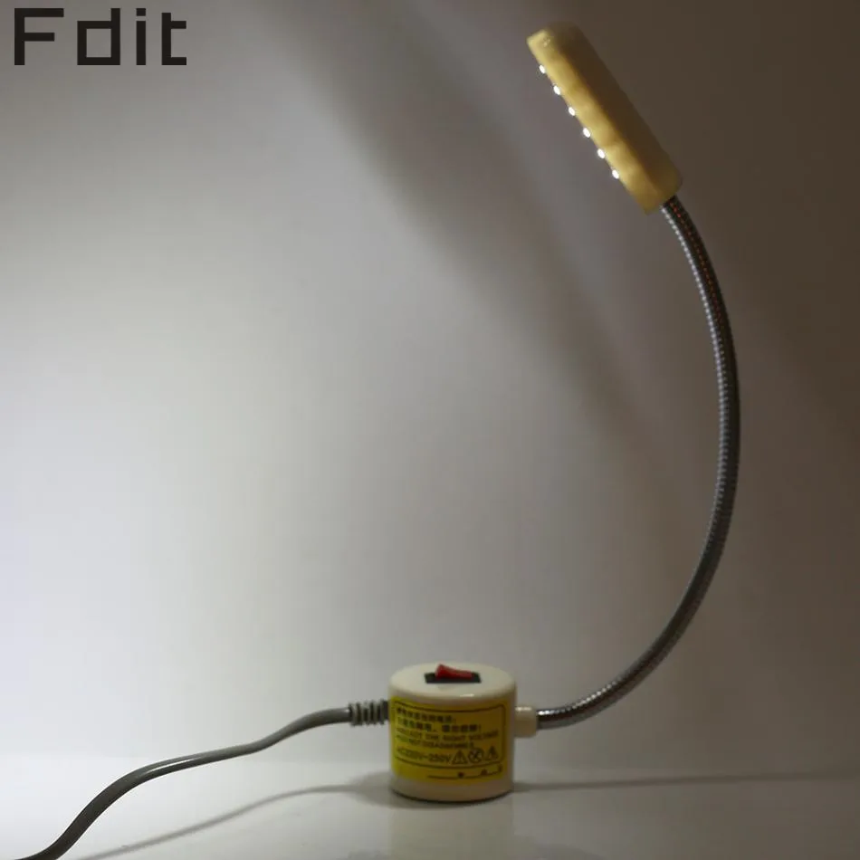 12 LEDs Sewing Machine Light Industrial Lamp Sewing Working Light With Magnetic Base AC 220 250V ...