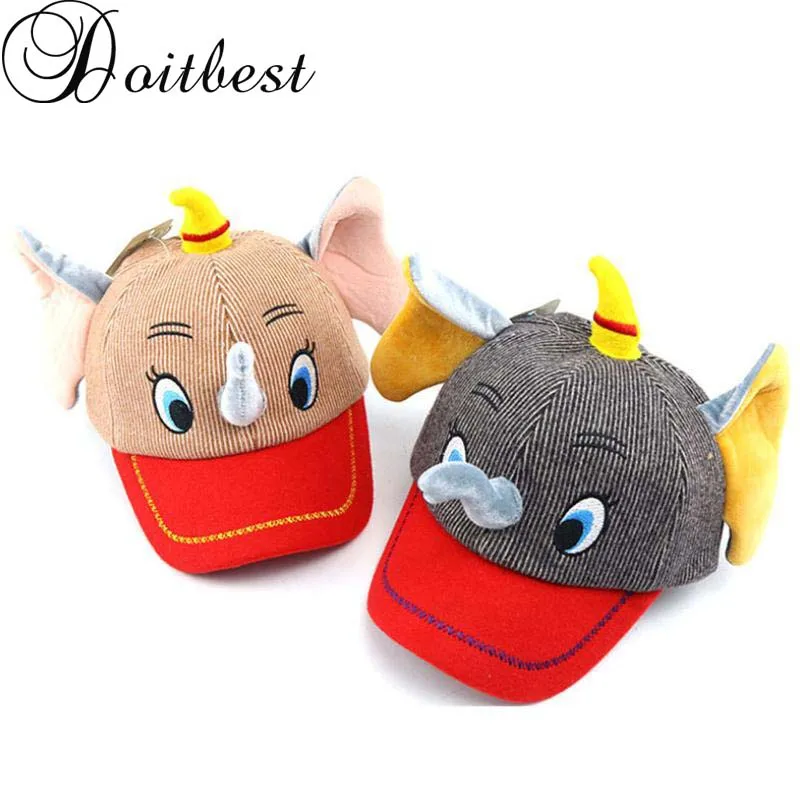 

Doitbest 2 to 8 Years old Child Baseball Cap Hip Hop 2019 cartoon elephant winter kids Hat Boys Girls Caps snapback hats