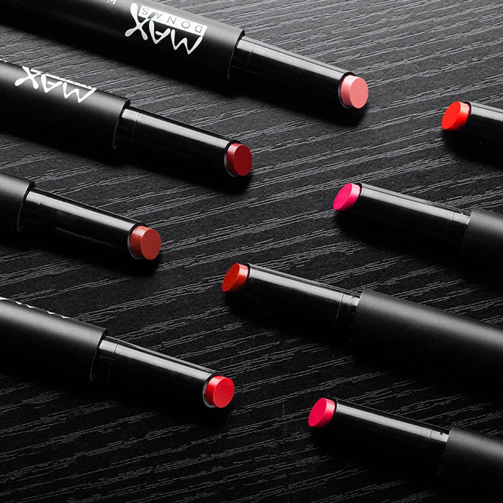 

Waterproof Long Lasting Lipstick Natural Press Button Design Matte Lipstick Makeup Tool