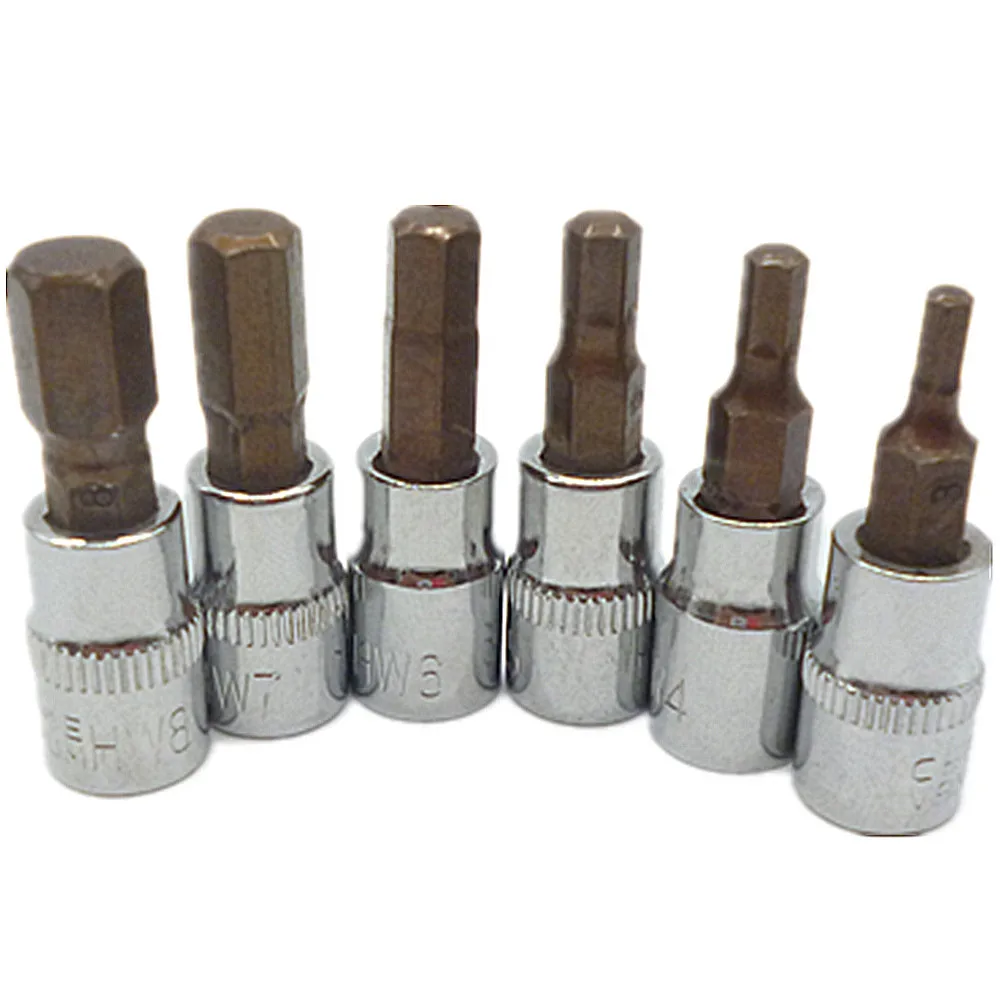 Magnetic Socket Adapter Set For Drills - 6mm To 19mm, Hex Shank, Chrome Vanadium Steel, 10-Piece