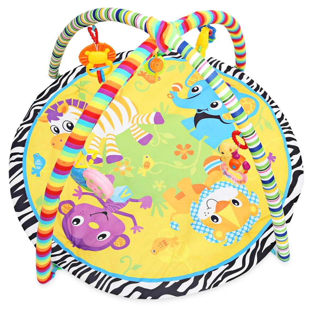 

Kids Soft Play Mat Game Cartoon Educational Fitness Rug Music Animal Gym Blanket Lion Carpet Frame Rattle Crawling Toy