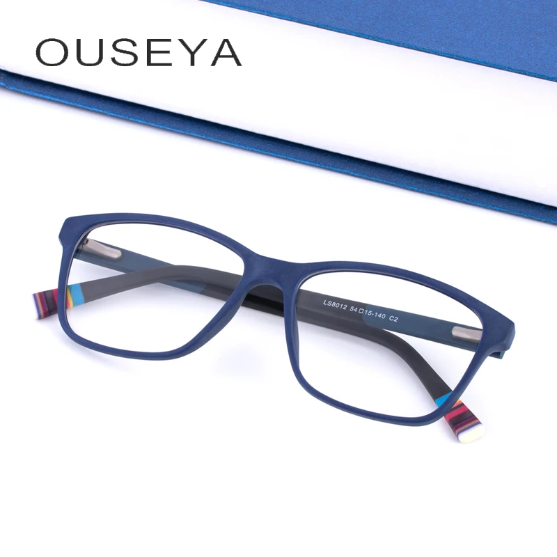 

TR90 Glasses Frame Men Women Prescription Spectacles Square Myopia Optical Eyewear Frames #LS8012