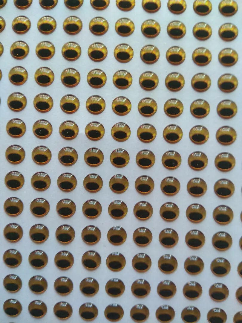 300 шт 4 мм 5 мм 6 мм овальной формы зрачок Желтый 3D Мягкие голографические глаза для приманки с бровью для кренкбейтов мухобойка Jigs Craft