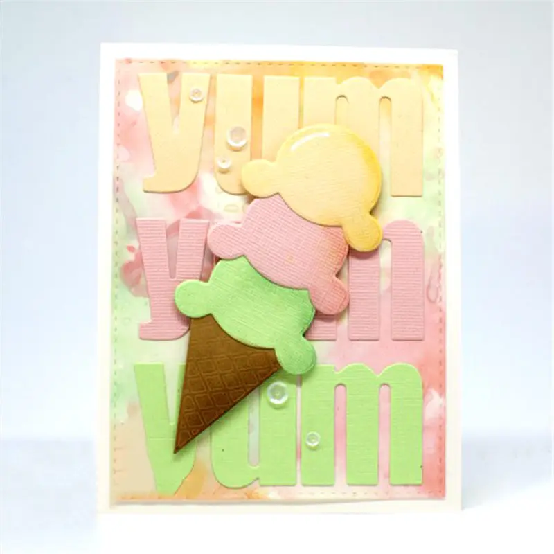 

YaMinSanNiO Food Metal Cutting Dies Scrapbooking Embossing Dies Cut Stencils DIY Ice-cream Cards Craft Dies for New 2019