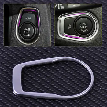 

CITALL Car Interior START STOP Engine Button Trim Switch Frame Cover for BMW 1 2 3 4 Series ABS Plastic Matte Chrome Plated Trim