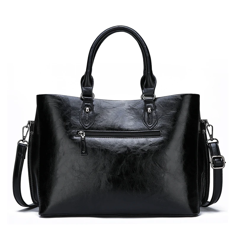  High-Grade Oil Wax Skin Two Sets of Composite Bag Ladies Handbags New Fashion High Quality Casual W - 32964684749