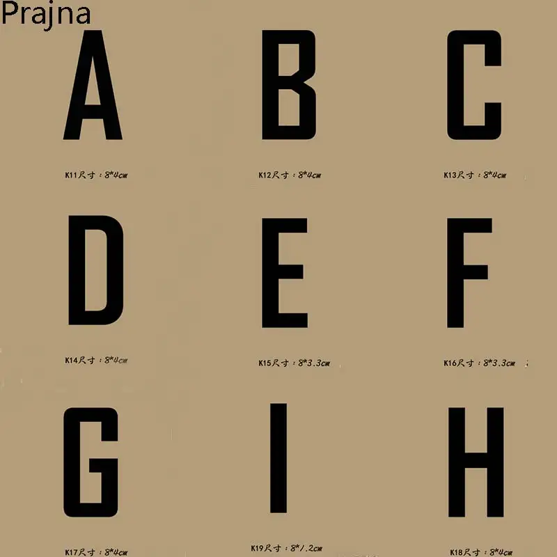 Праджня Алфавит Нашивки termoadhesivos письмо Наклейки теплообмена патч логотип одежды аппликация для DIY модная одежда Дешевые F
