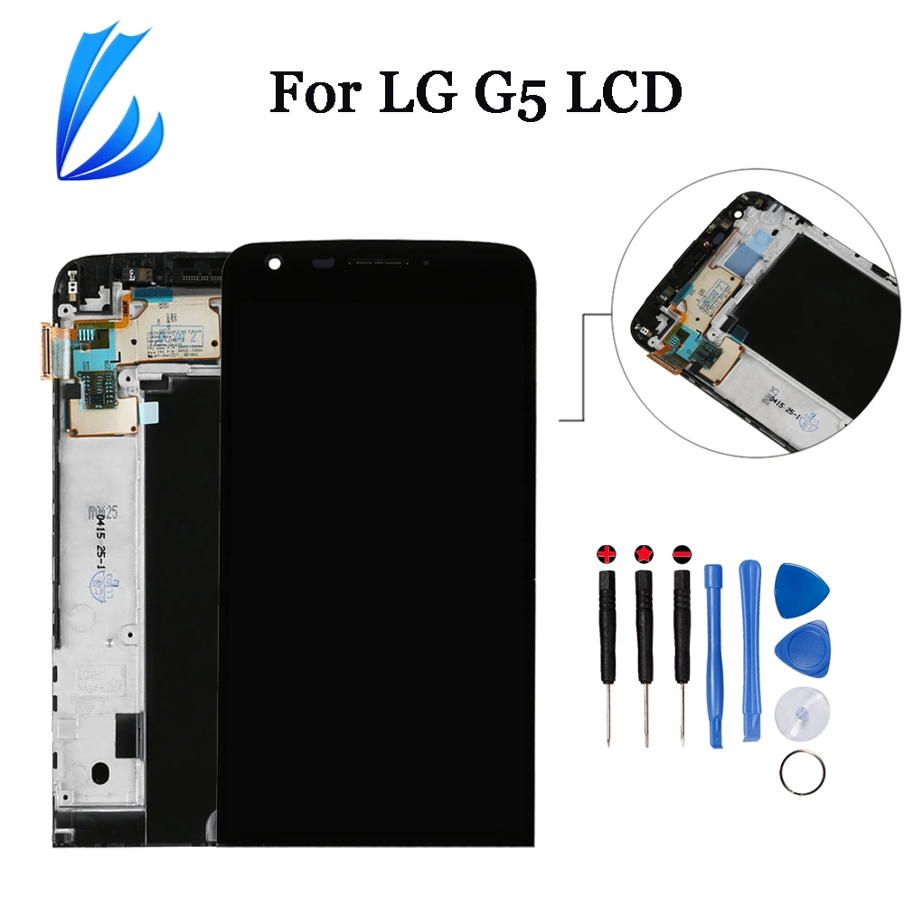

100% Tested LCD Screen Replacement For LG G5 LCD Display Digitizer For LG G5 H840 H850 Touch Screen Assembly+Frame