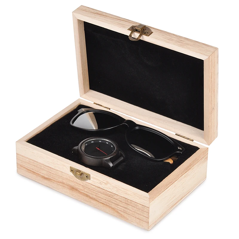 BOBO BIRD Watches Men Wooden Sunglasses Ladies in Suit Present Box Gift BoxQuartz Wristwatch Male saat erkek Timepieces