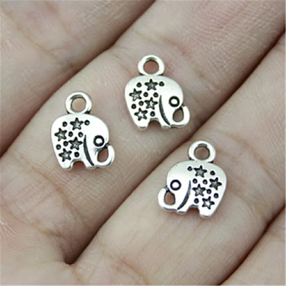 

WYSIWYG 30pcs 12x9mm Elephant Charms For Jewelry Making Cute Small Elephant Charms Small Elephant Charms