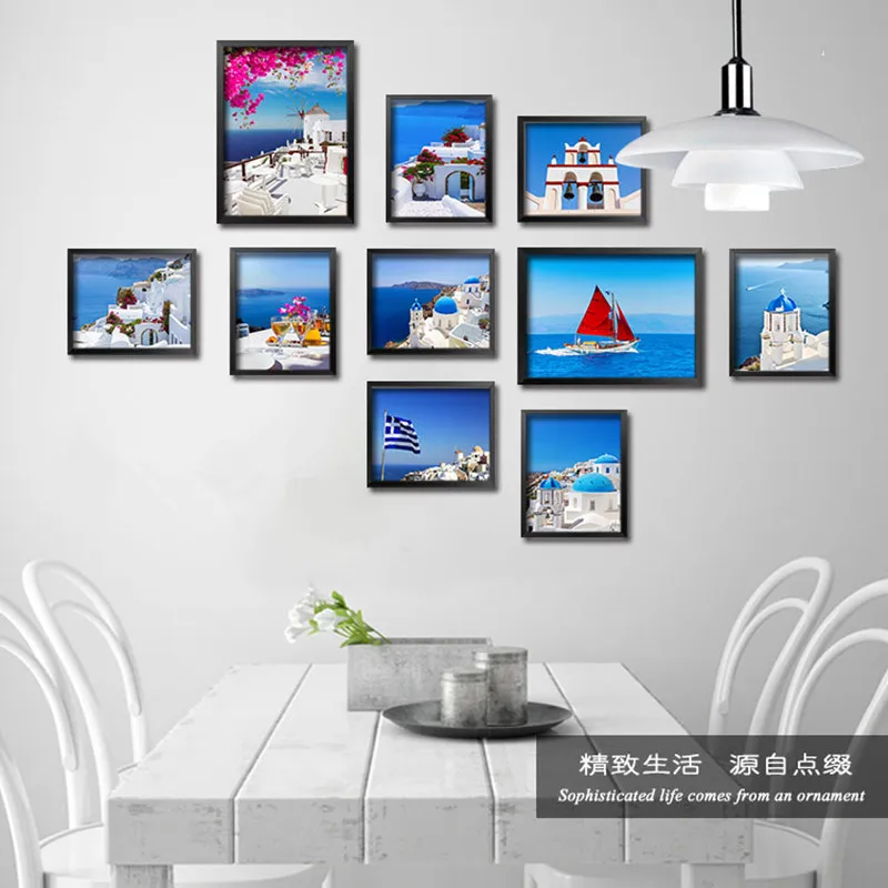 

Mediterranean Style Landscape Buildings Art Canvas Print Painting Poster Wall Picture For Living Room Home Decor No Frame