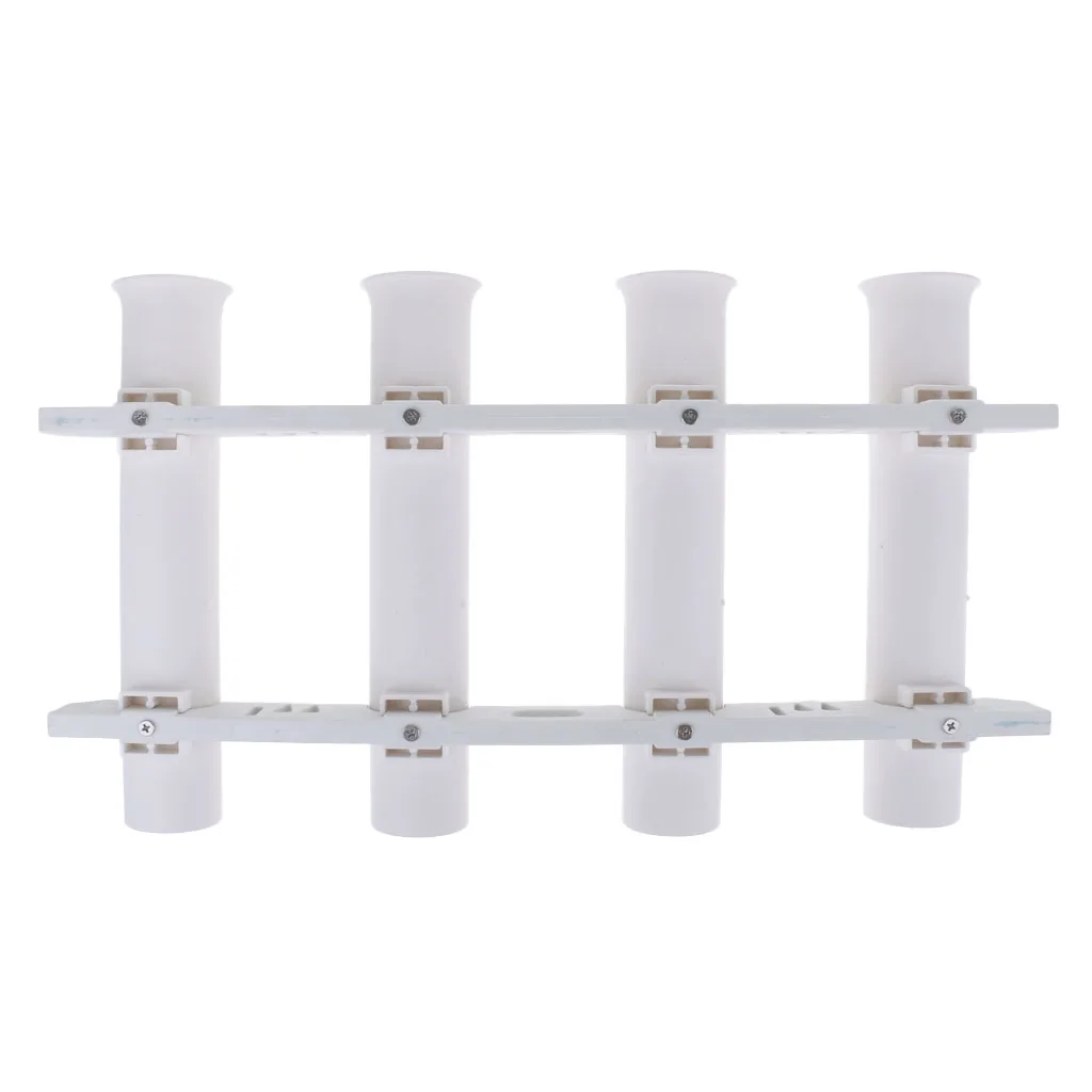 Marine 2x 4Tube Boat Fishing Rod Holder Rack 10.7 in -1.77 in Dia. Mount for Water Sports Kayaking Canoeing Rafting Accessory
