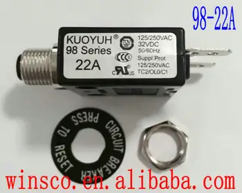 

10PCS/LOT 98-22A 100% KUOYUH CIRCUIT BREAKER 98 SERIES 22A