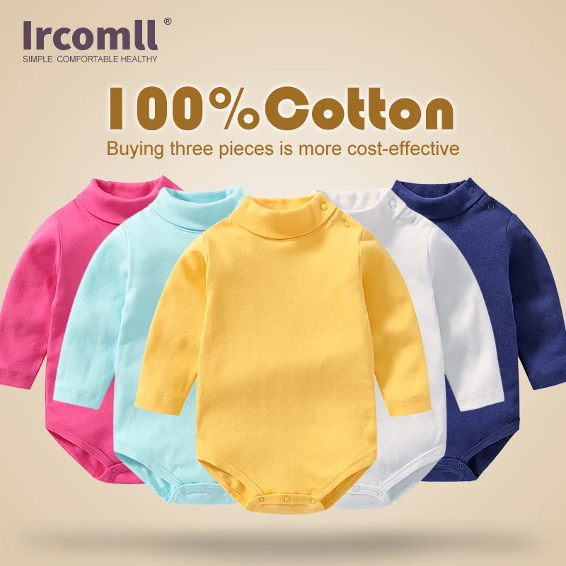 Детский хлопковый комбинезон Ircomll с длинным рукавом для новорожденных|Боди