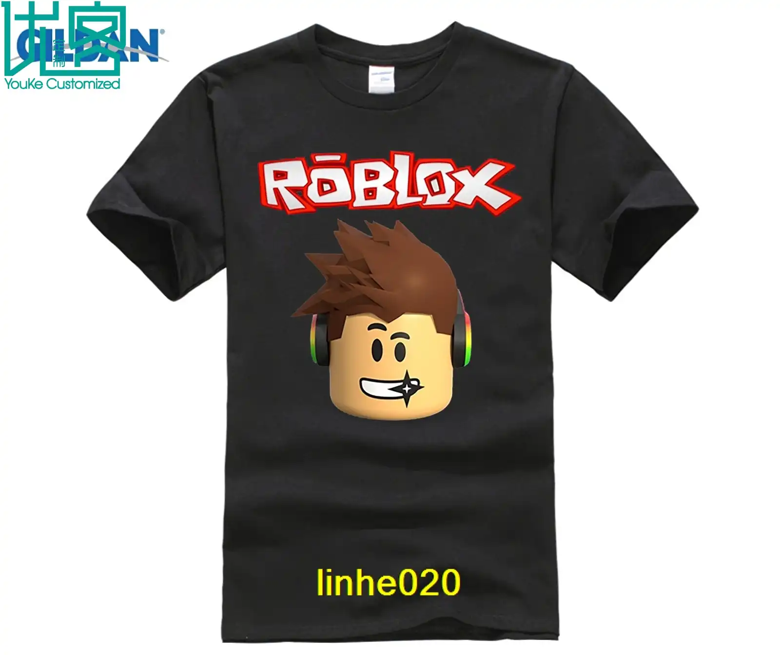 Roblox Personaje Cabeza Adulto Camiseta Cool Normal Suelta - 