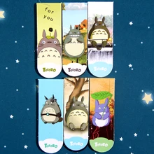 6 шт./компл. двусторонний рисунок с рисунком из мультфильма «Мой сосед Тоторо» Закладка для книги книга закладки для книг металлическая Закладка для книги закладки творческие материалы