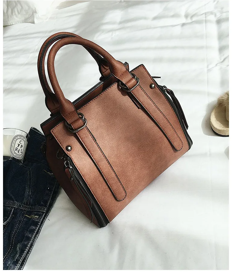 US $21.99 Aoildlli Vintage New Handbags For Women 2018 Black Female Leather Handbag High Quality Small Bags Lady TopHandle Bags Casual