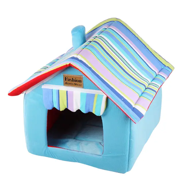 1564 27 De Réductionpliable Niche De Bande Dessinée Chien Lit Pour Animaux De Compagnie Chiot Nid Chat Maison Chenil Pet Home Rouge Vert Jaune