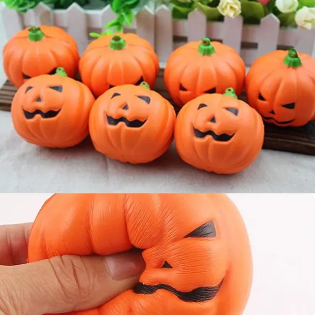 2018 lifelike artificial resin small pumpkin slow memory rebound