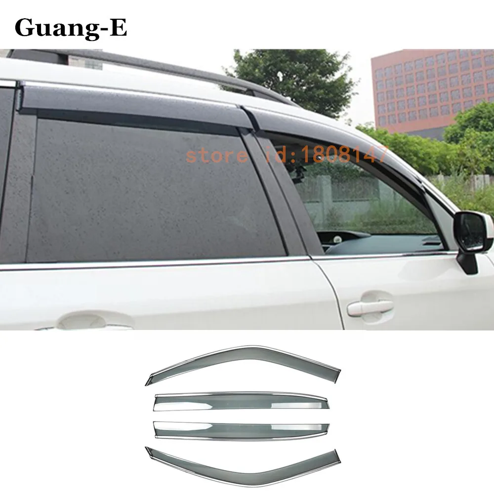 Крышка автомобиля детектор пластиковое стекло окна ветер козырек Дождь/Защита от солнца Vent литье 4 шт. для subaru Outback