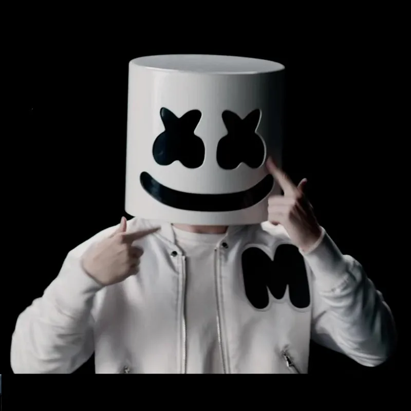 

DJ Marshmello Cosplay Mask Full Face Latex Prop Helmet Masks Women Man Mask Party Bar Electronic Syllable Cosplay Accessories