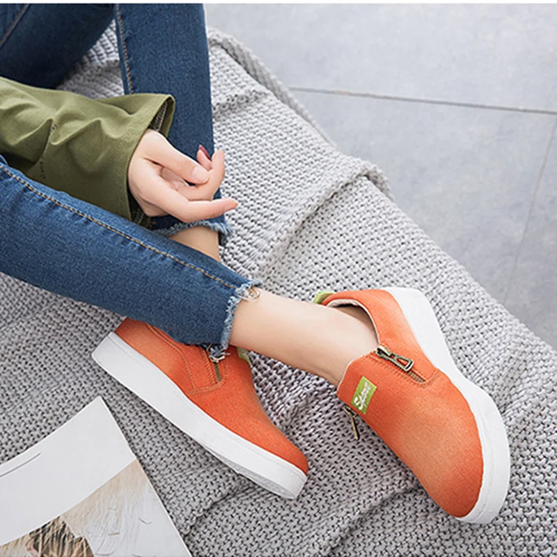 

Women Canvas Sneakers Comfortable Shoes Vulcanize Flats Casual Chaussure Loafers