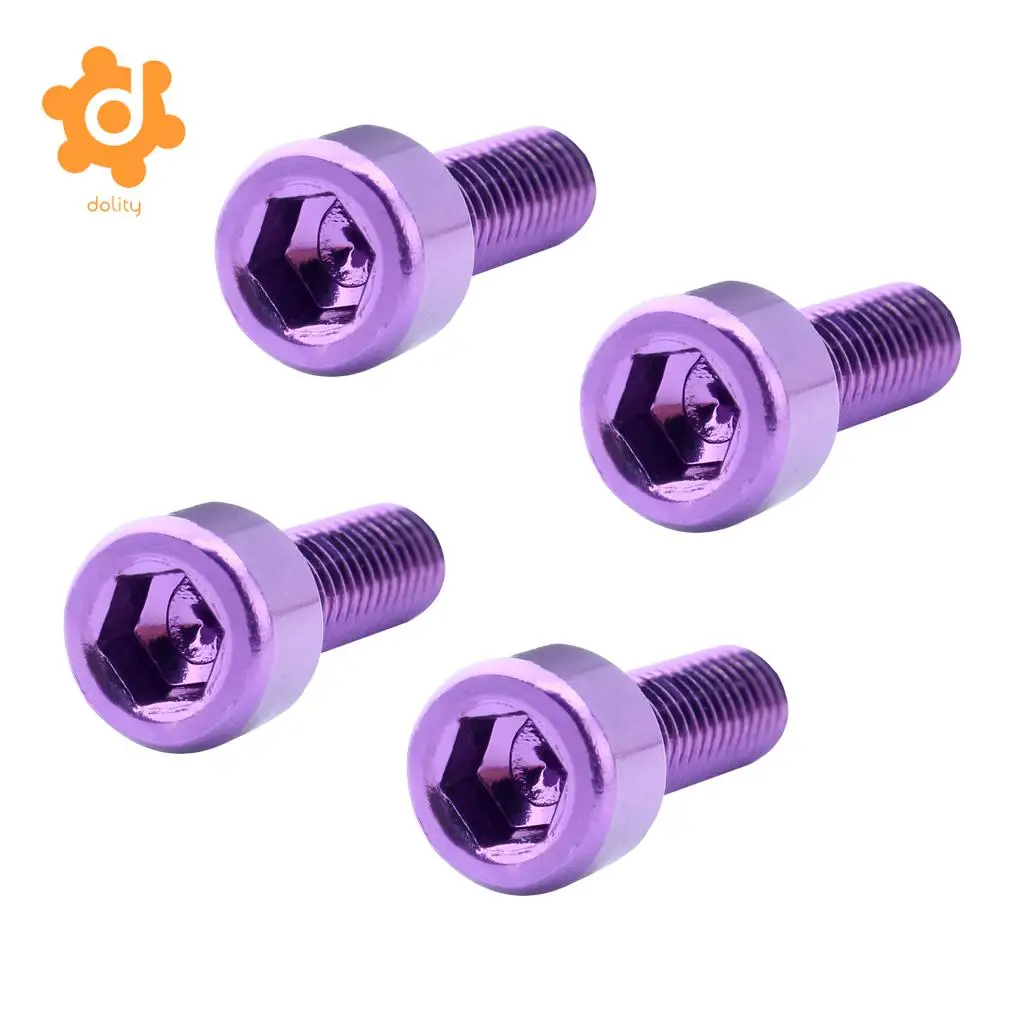 4Pcs Water Bottle Cage Screws Aluminum Alloy Bike Holder Screws for water cage Enhancement Bicycle Water Bottle Accessories