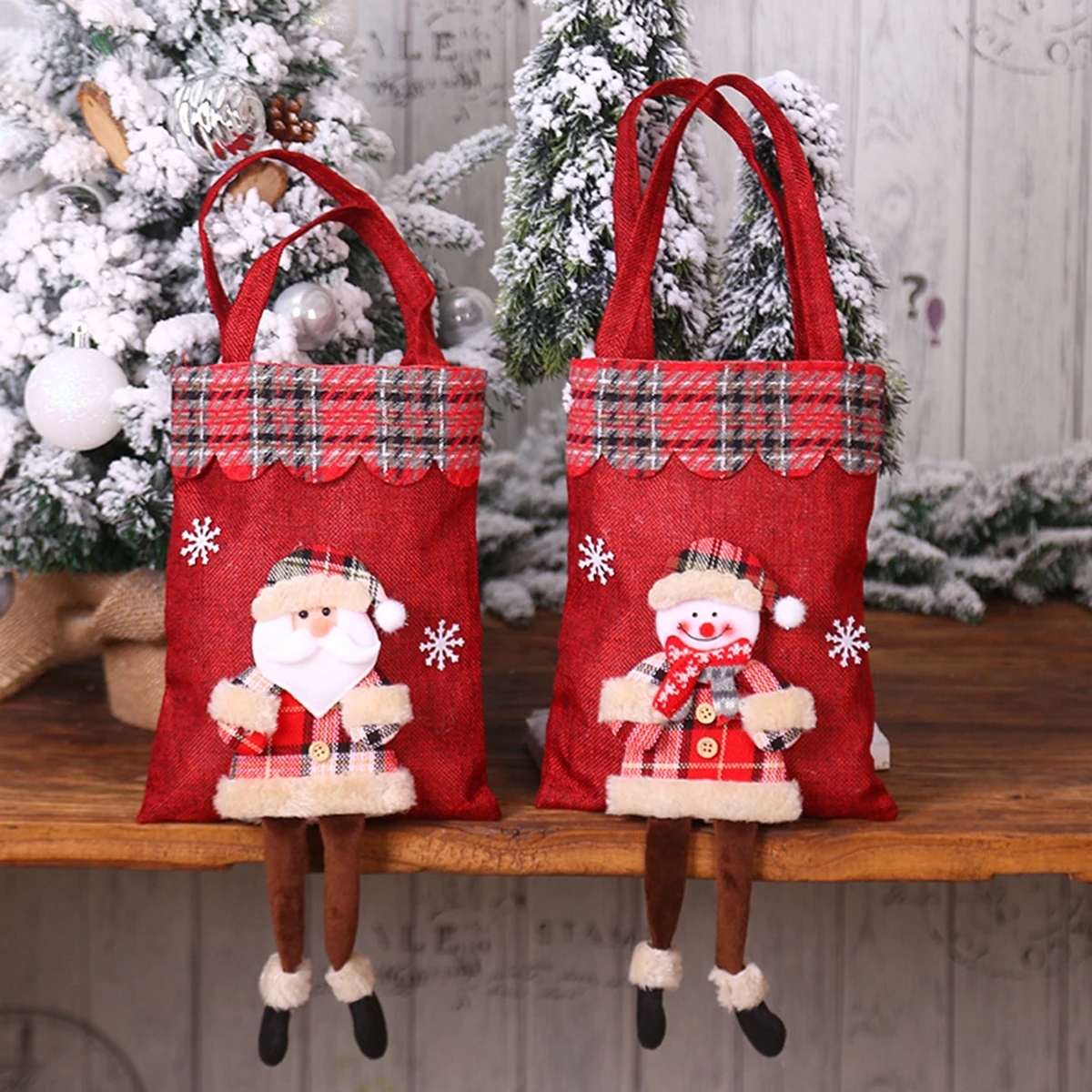 Huiran Christmas Candy Gift Bags Merry Christmas Decorations For Home Xmas Santa Claus Gift Bag Happy New Year Navidad