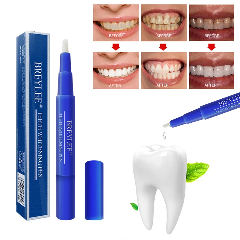 BREYLEE Teeth Whitening Pen Brush Oral Hygiene Dentistry Cleaning Tooth Care Removes Plaque