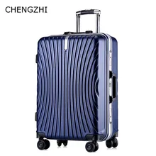CHENGZHI 2" 24 дюймов Большой Вместительный Дорожный чемодан из поликарбоната, сплошной цвет, немой чемодан на колесиках для мужчин и женщин, сумка на колесиках