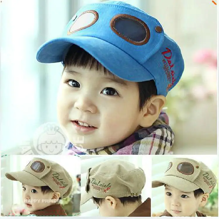 Child Glasses Military Pilot Caps Kids Flight Hats Baby Sun