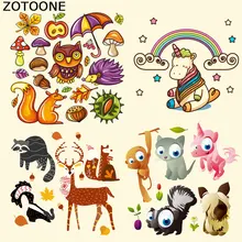 ZOTOONE милые животные набор железа на теплопередачи патчи для детей Одежда Бабочка DIY полосы аппликация на футболку на заказ стикер E