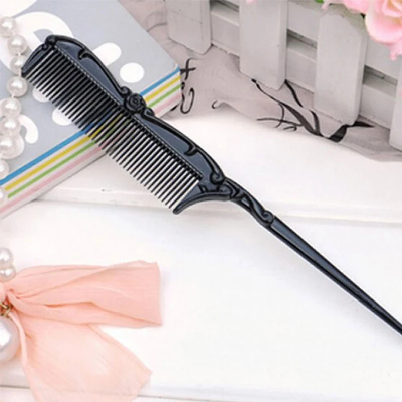 1pcs Hairdressing Comb Black Fashion Massage Hair Cutting Detangle Straight Salon Haircut Styling Tool Household Brush | Красота и