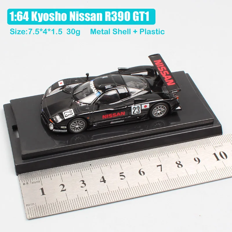 1: 64 весы с дистанционным управлением Kyosho мини Nissan R390 GT1 Nismo Ле-Ман 1997 № 23 гонки литья под давлением модели автомобилей Авто игрушечные машинки для детей коллекции